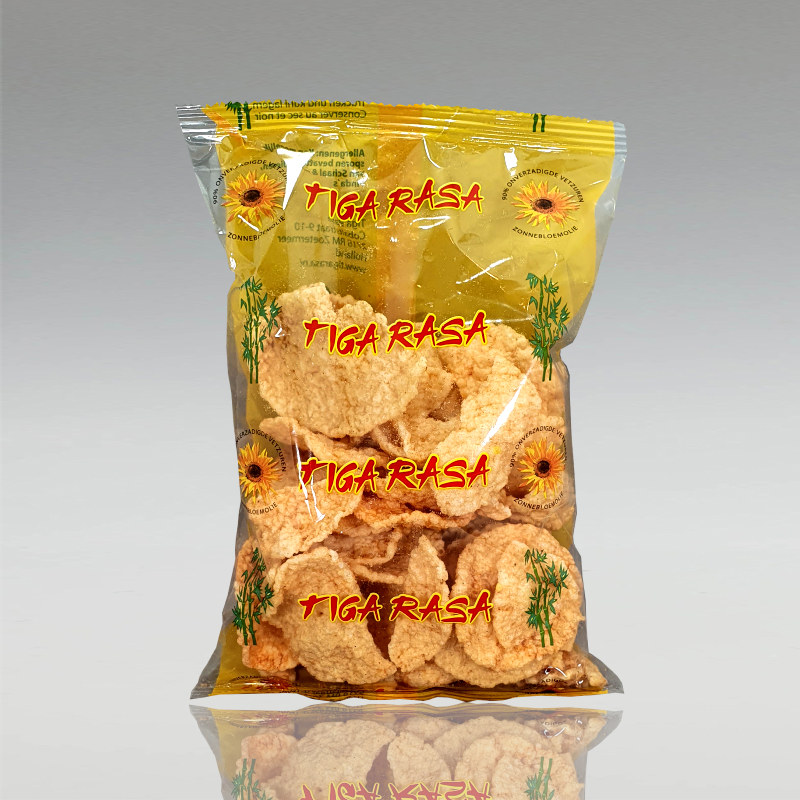 Krupuk Gendar Manis Pedas, Tiga Rasa, 80g